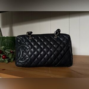 Chanel Quilted Cambon Black Bowler Bag